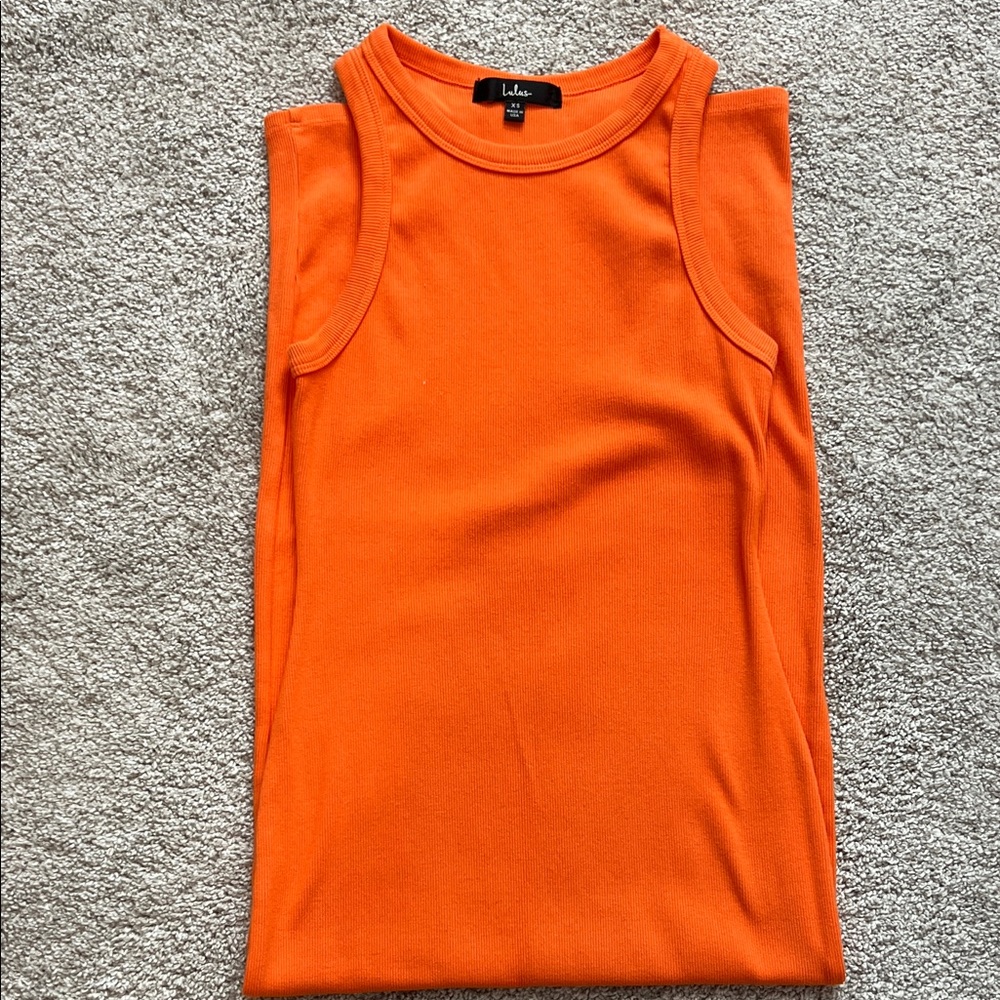 WOMENS XS bodycon Vibrant Orange dress